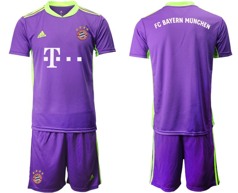 Men 2020-2021 club Bayern Munich purple goalkeeper Soccer Jerseys